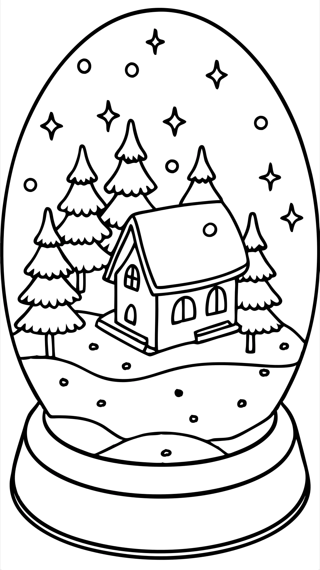 snow globe coloring pages